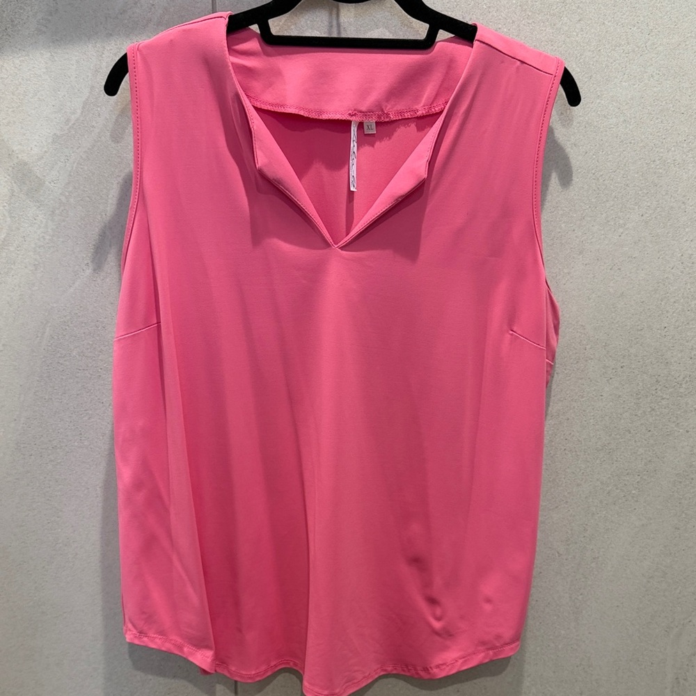 Lulu-B Sleeveless Cool Knit V-Neck Tank